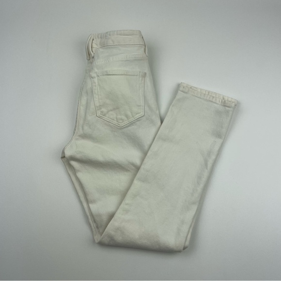 SLVRLAKE Lou Lou Mid Rise Slim Jeans White Women’s Size 25 - Picture 1 of 5